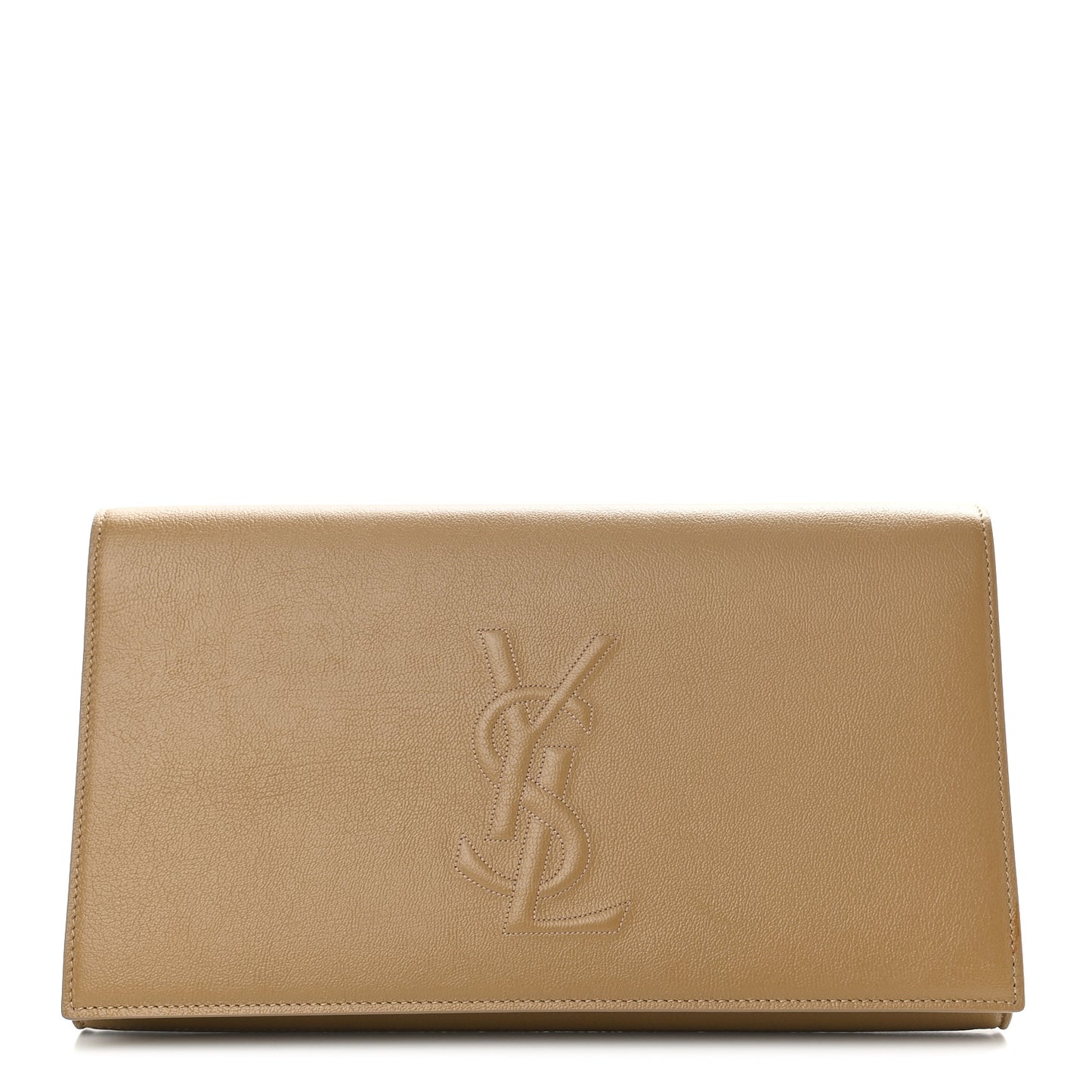Calfskin Large Belle De Jour Clutch Beige