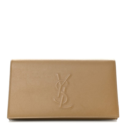 Saint Laurent Calfskin Large Belle De Jour Clutch Beige 1 of 9