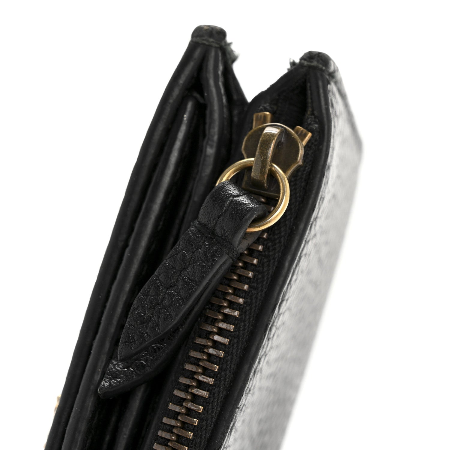 Gucci Pebbled Calfskin Animalier Card Case Wallet Black 10 of 11