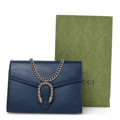 Gucci Dollar Calfskin Crystal Mini Dionysus Chain Wallet Blue Agata Black Diamond 11 of 12