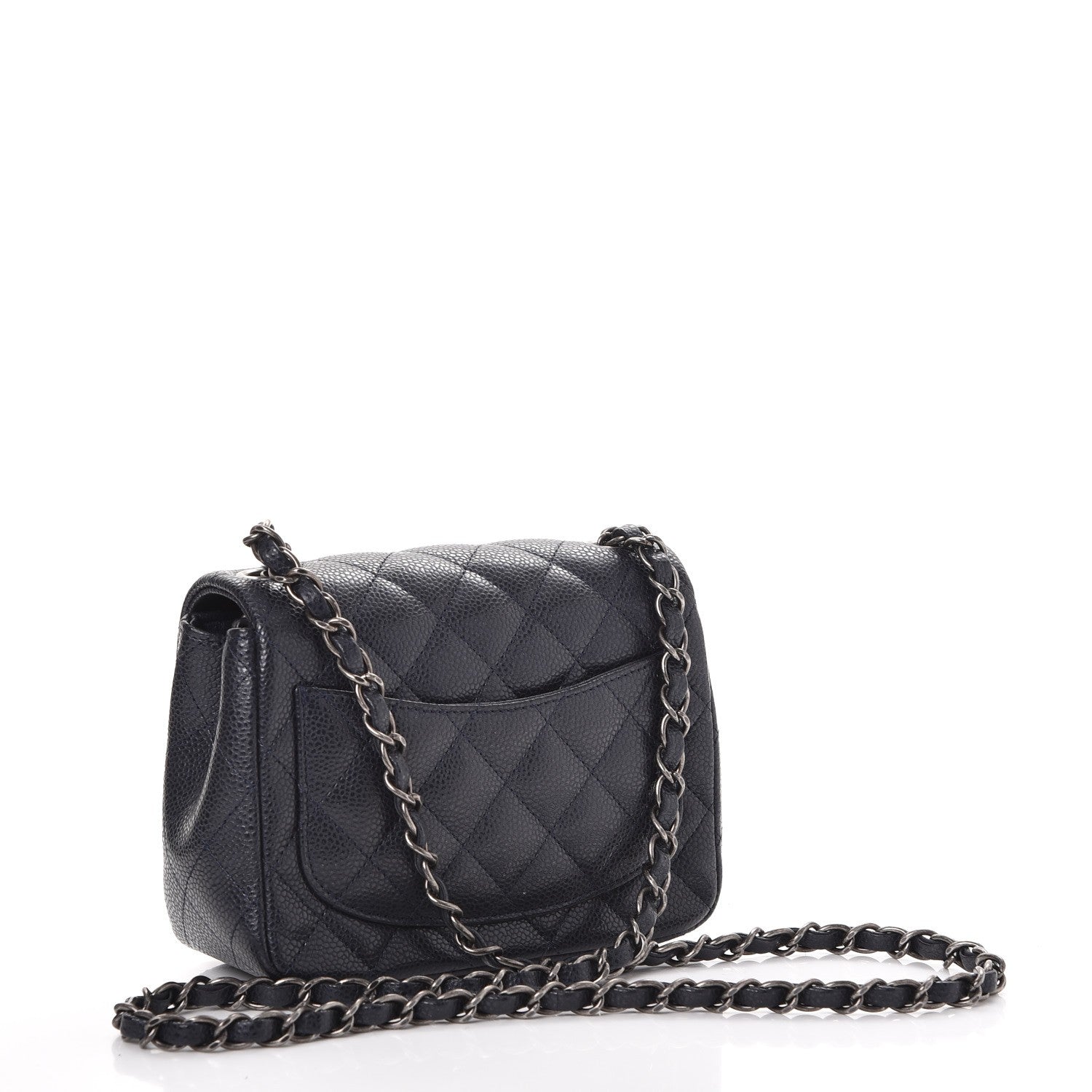 Chanel Caviar Quilted Mini Square Flap Navy 3 of 8