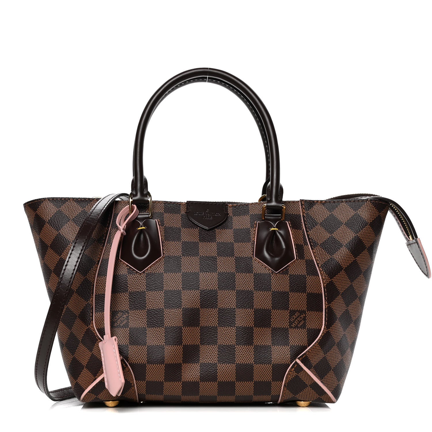 Louis Vuitton Damier Ebene Caissa Tote PM Rose Ballerine 1 of 7