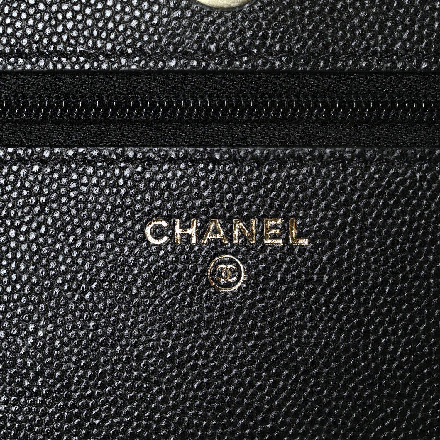 Chanel Caviar Quilted Perforated Metal CC Wallet On Chain WOC Black 5 of 9