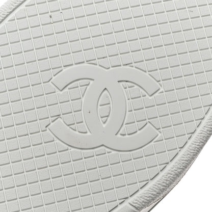 Chanel Calfskin Mens CC Sneakers 40 White 9 of 9
