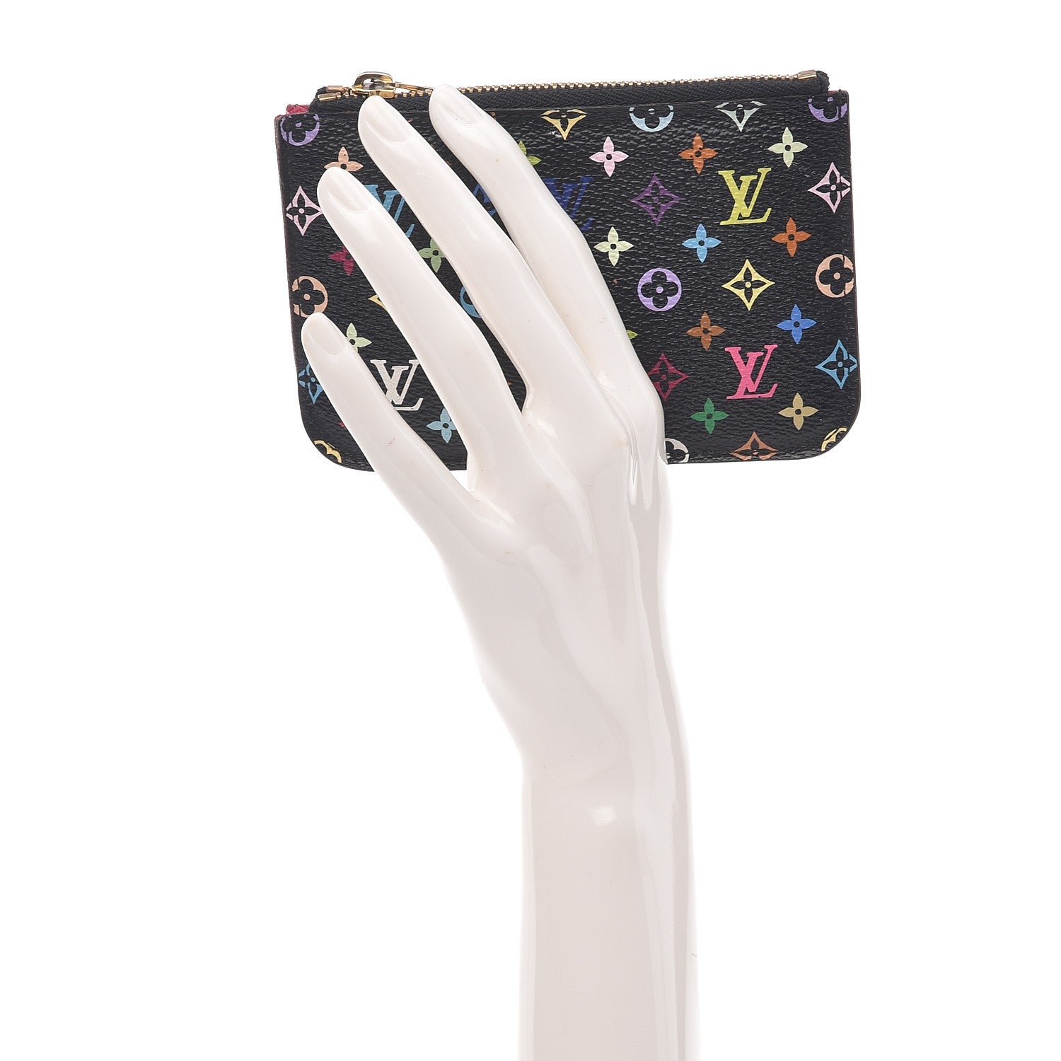 Louis Vuitton Monogram Multicolor Key Pouch Black Grenade 2 of 8