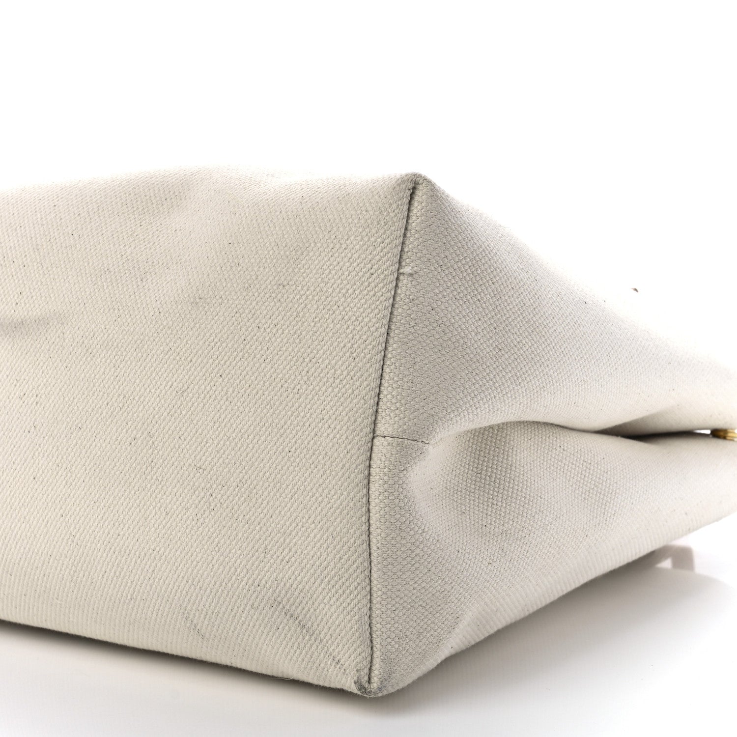 Celine Canvas Calfskin Horizontal Cabas Natural Tan 10 of 12