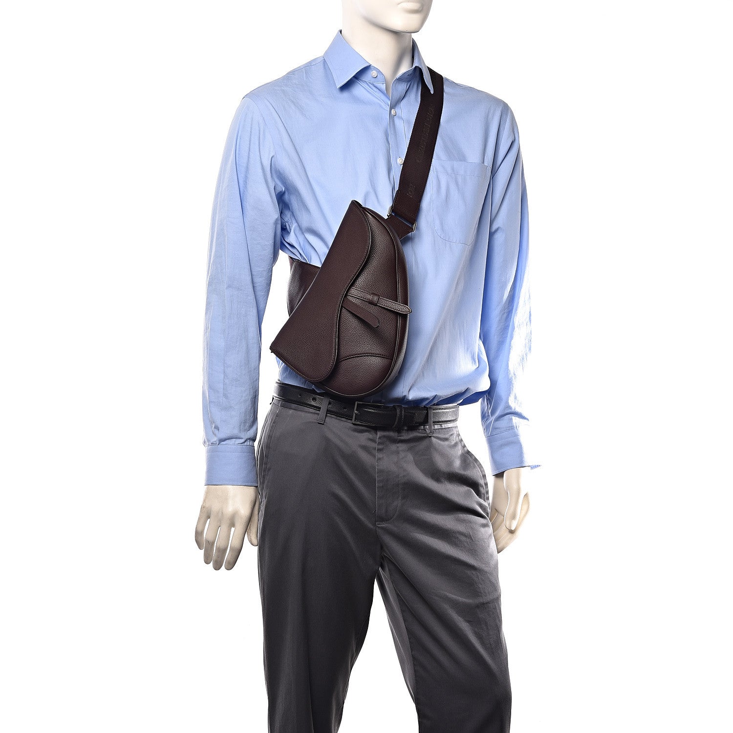 Christian Dior Grained Calfskin Kim Jones Saddle Bag Amaranth 2 of 12