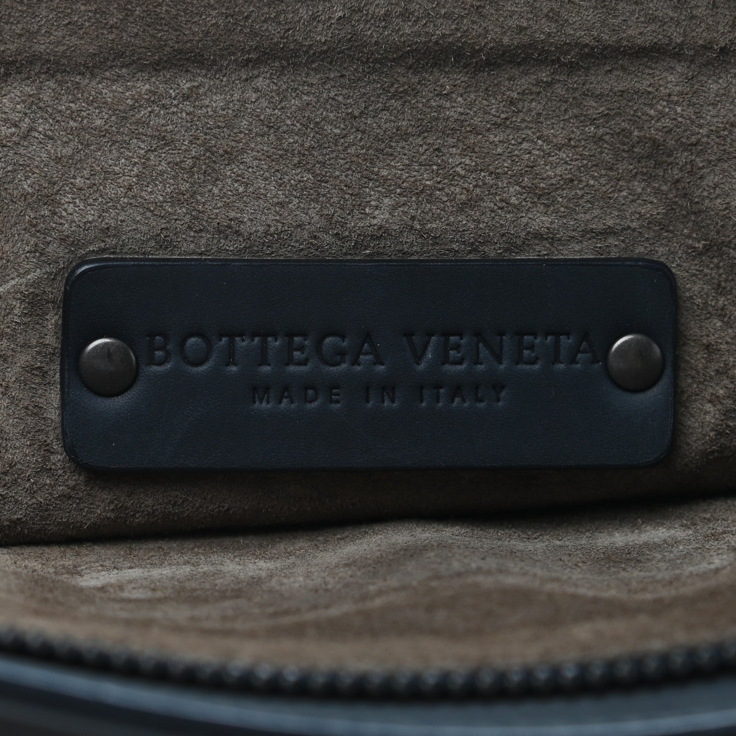 Bottega Veneta Gilded Waxed Leather Large Pouch Gold Black 6 of 7