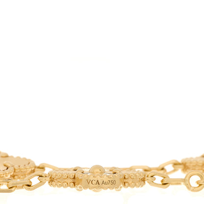 Van Cleef & Arpels 18K Yellow Gold 5 Motifs Guilloche Vintage Alhambra Bracelet 3 of 4
