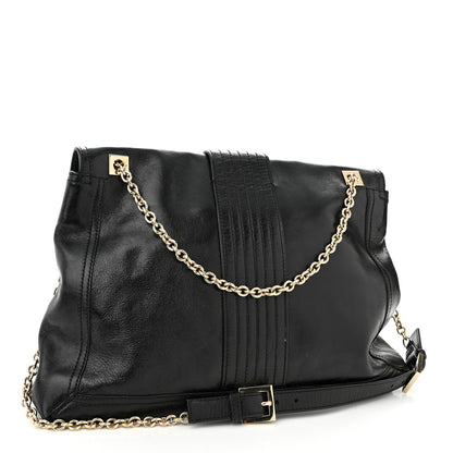 Fendi Vitello Acqua Maxi Baguette Shoulder Bag Black 3 of 10