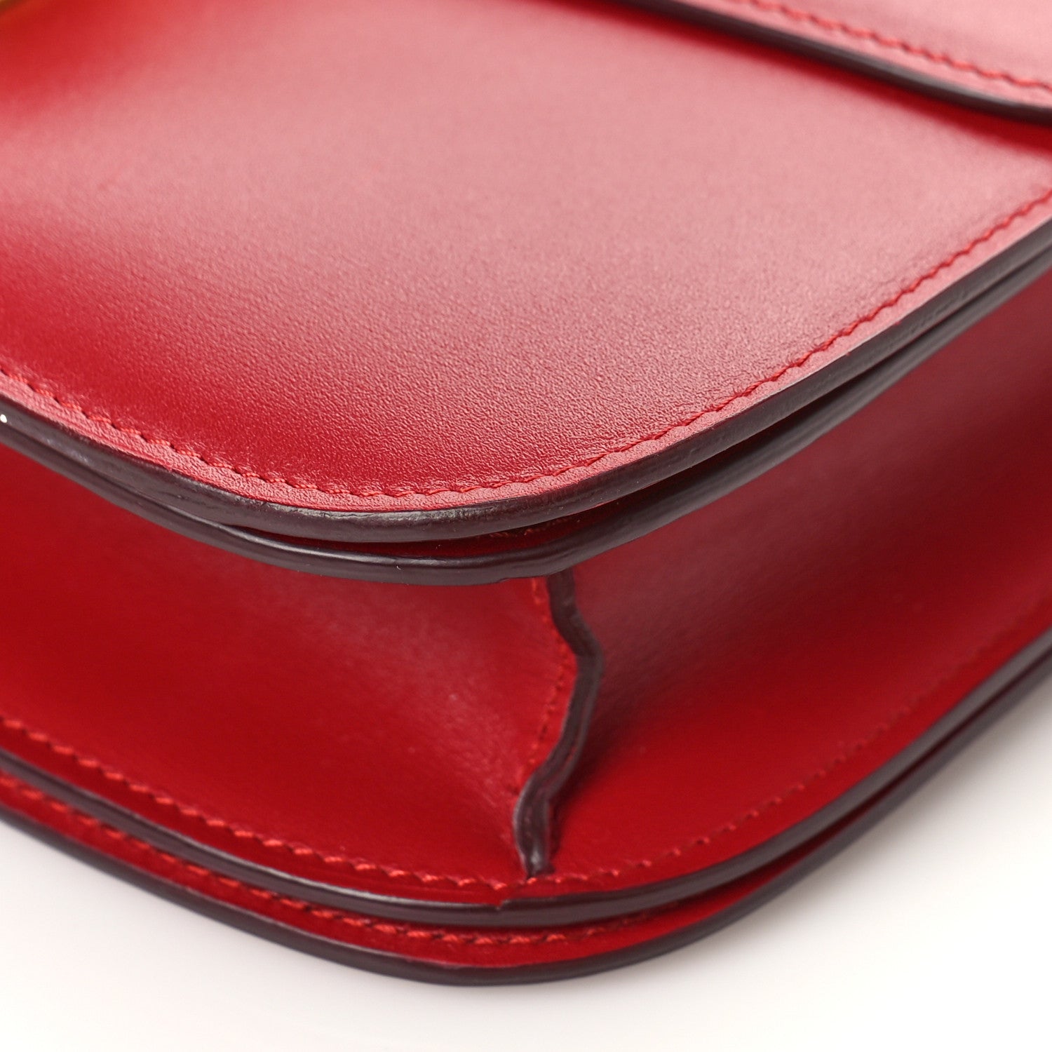 Celine Box Calfskin Medium Classic Box Flap Bag Red 8 of 8