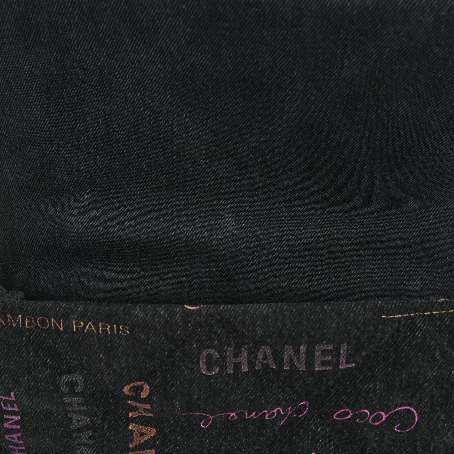 Chanel Denim Quilted Denim Mood Large Flap Black Multicolor 11 of 12