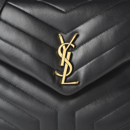 Saint Laurent Calfskin Y Quilted Monogram Medium Loulou Chain Satchel Black 9 of 9