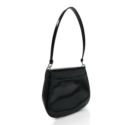 Prada Spazzolato Cleo Flap Shoulder Bag Black 2 of 13