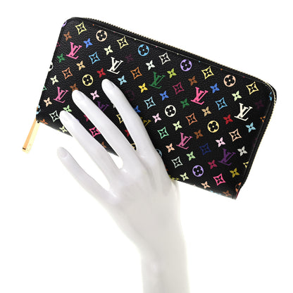Louis Vuitton Monogram Multicolor Zippy Wallet Black Grenade 2 of 7