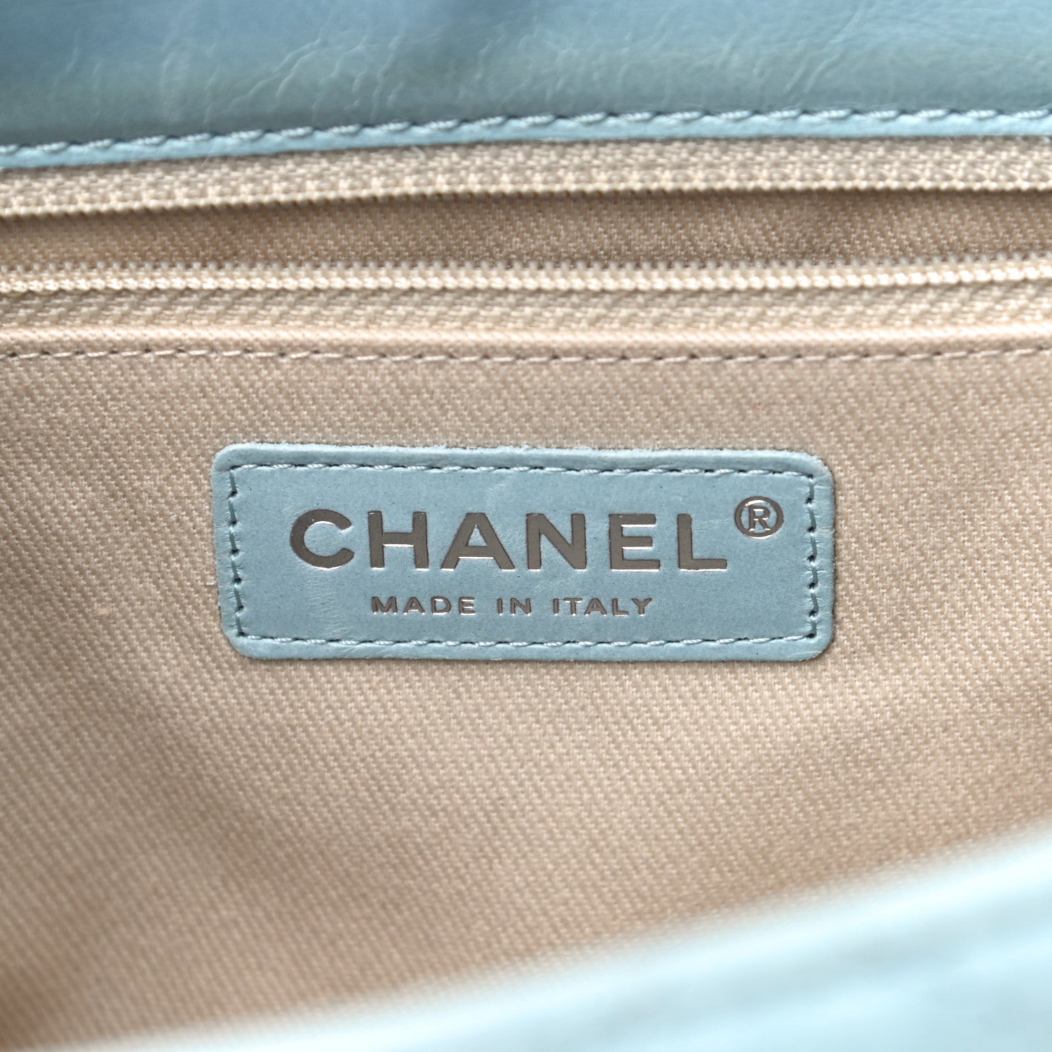 Chanel Glazed Calfskin Quilted Large Coco Soft Flap Light Blue 9 of 36