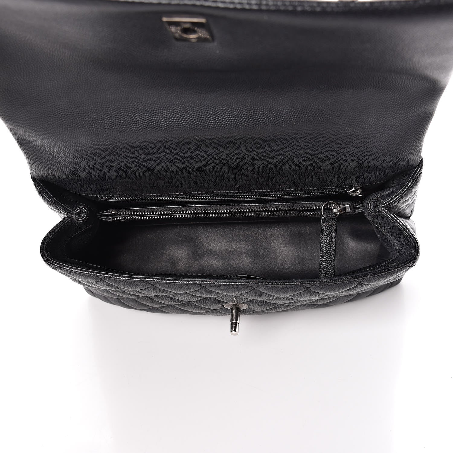 Chanel Caviar Lizard Quilted Small Coco Handle Flap Black 6 of 13