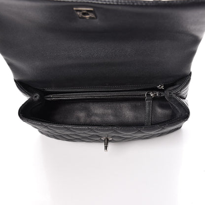 Chanel Caviar Lizard Quilted Small Coco Handle Flap Black 6 of 13