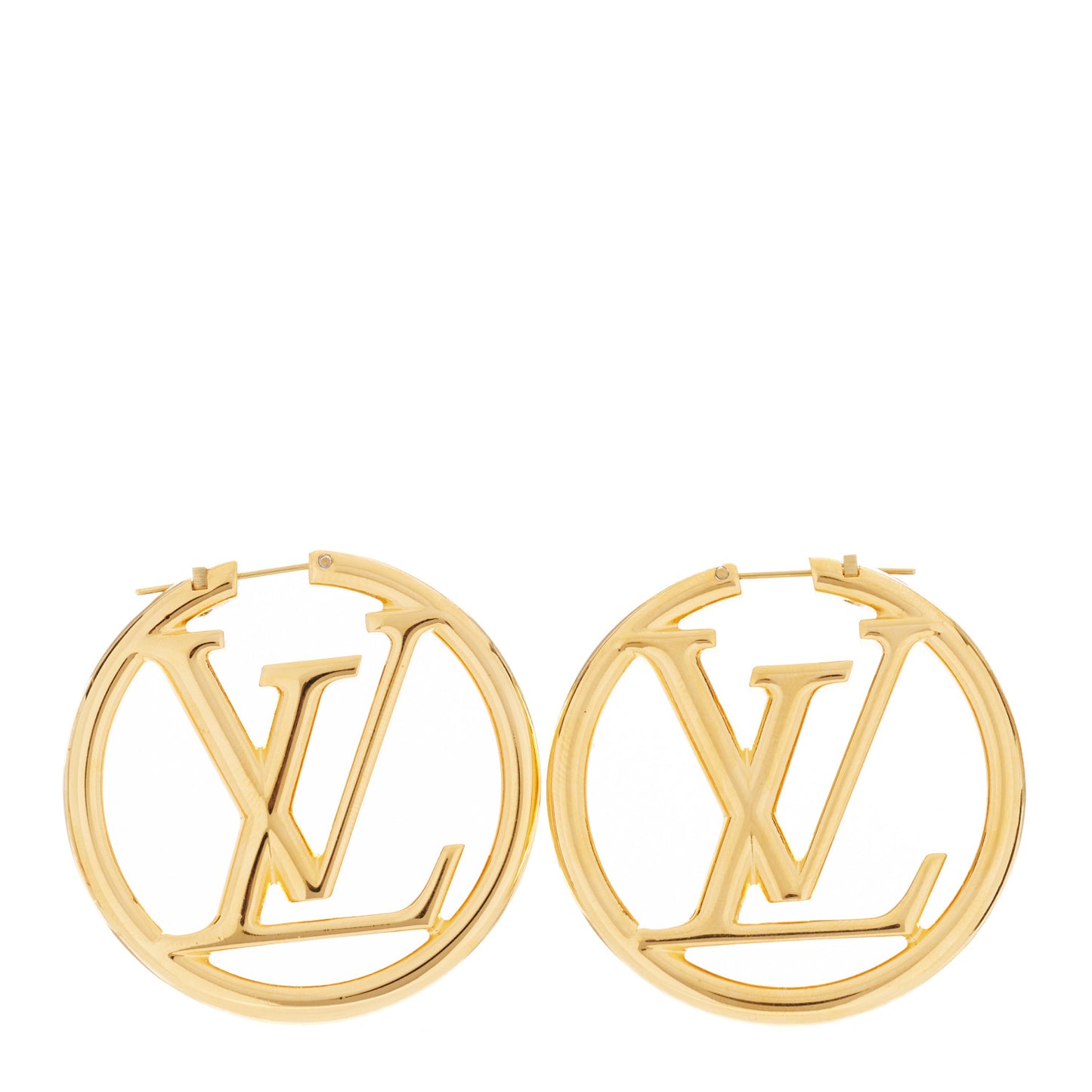 Metal Louise Hoop Earrings Gold