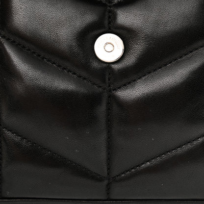 Saint Laurent Lambskin Quilted Toy Loulou Puffer Monogram Chain Satchel Black 14 of 16