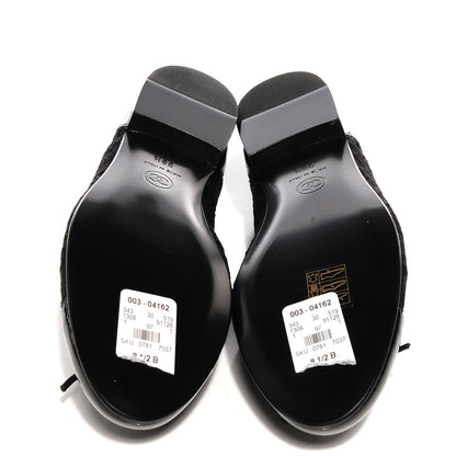 Chanel Patent Cap Toe Lace Ballerina Flats 38.5 Black 5 of 7