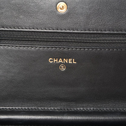 Chanel Calfskin Quilted Boy Wallet On Chain WOC Black 6 of 10