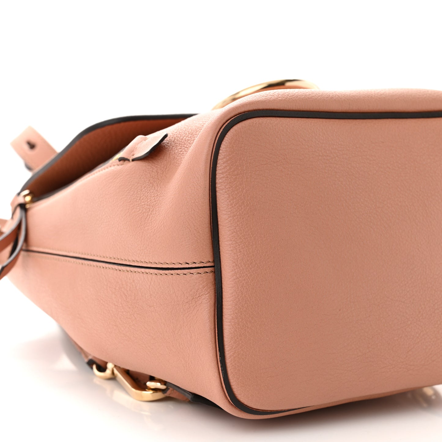 Suede Calfskin Small Faye Backpack Nougat