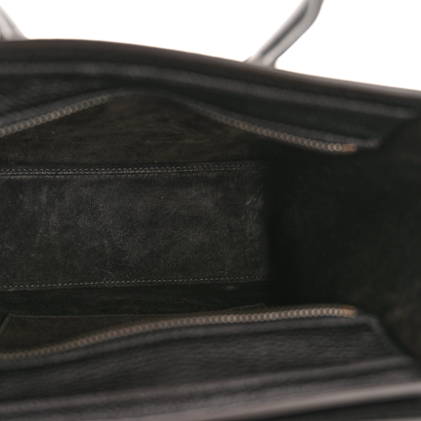 Drummed Calfskin Nano Luggage Black
