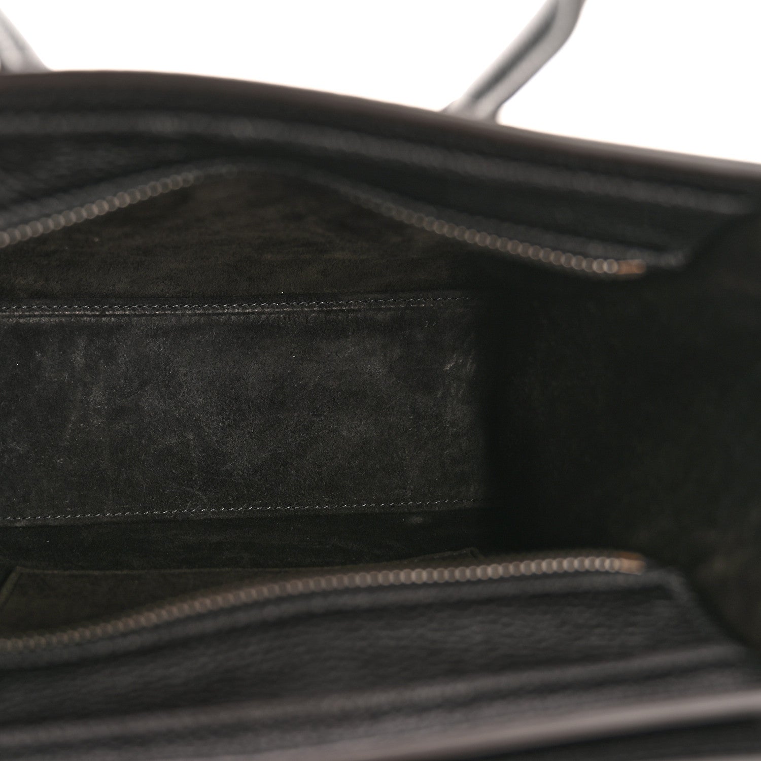 Celine Drummed Calfskin Nano Luggage Black 5 of 11
