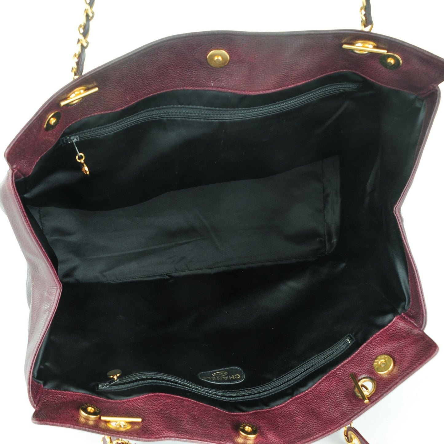 Caviar Timeless XL Weekender Bag Burgundy