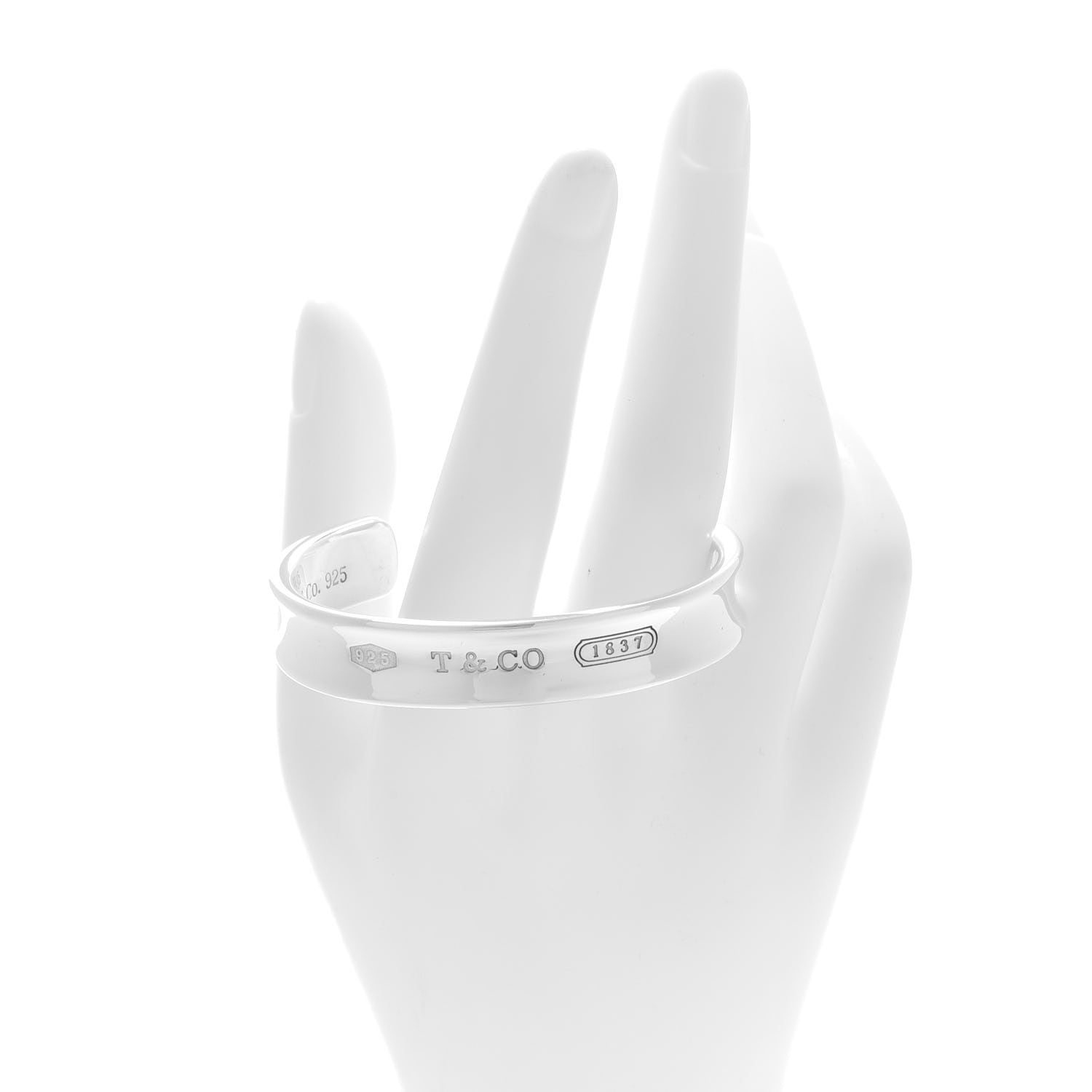 Tiffany Sterling Silver 1837 Cuff Bracelet 2 of 5