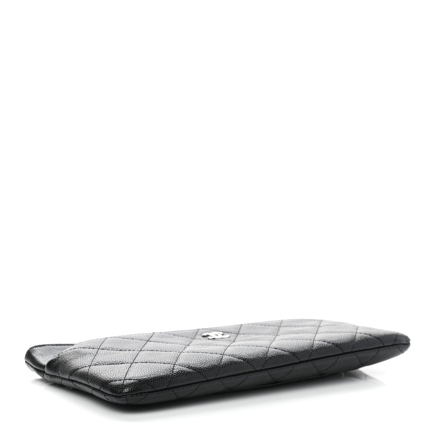 Caviar Quilted Double Zip Cosmetic Case Black