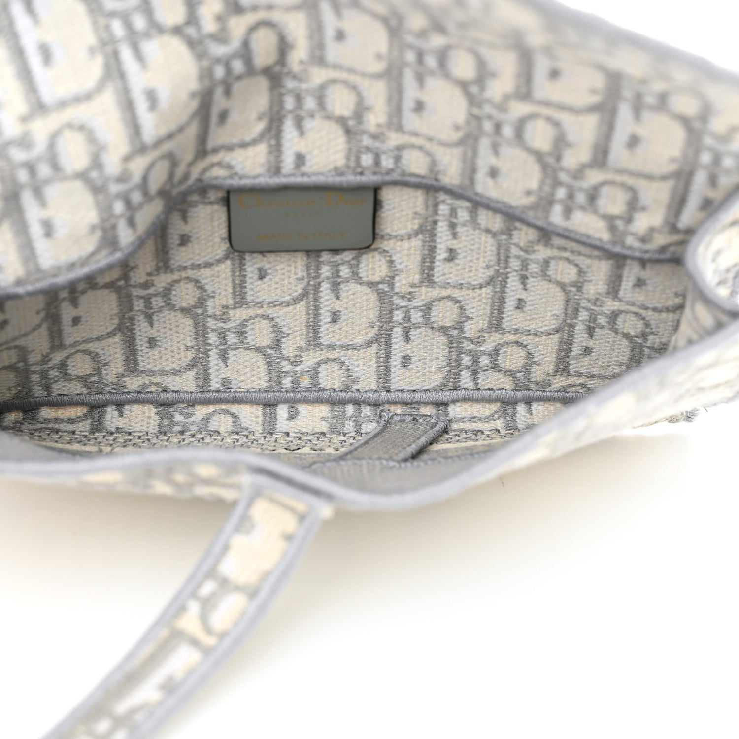 Christian Dior Oblique Slim Saddle Pouch Grey 5 of 11