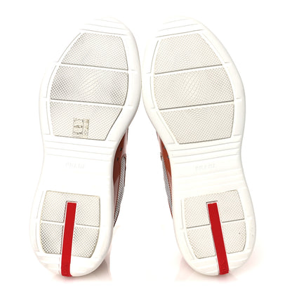 Prada Patent Technical Fabric Mens America's Cup Patchwork Sneakers 8.5 Nespola 8.5 Nespola  Argento 14 of 22