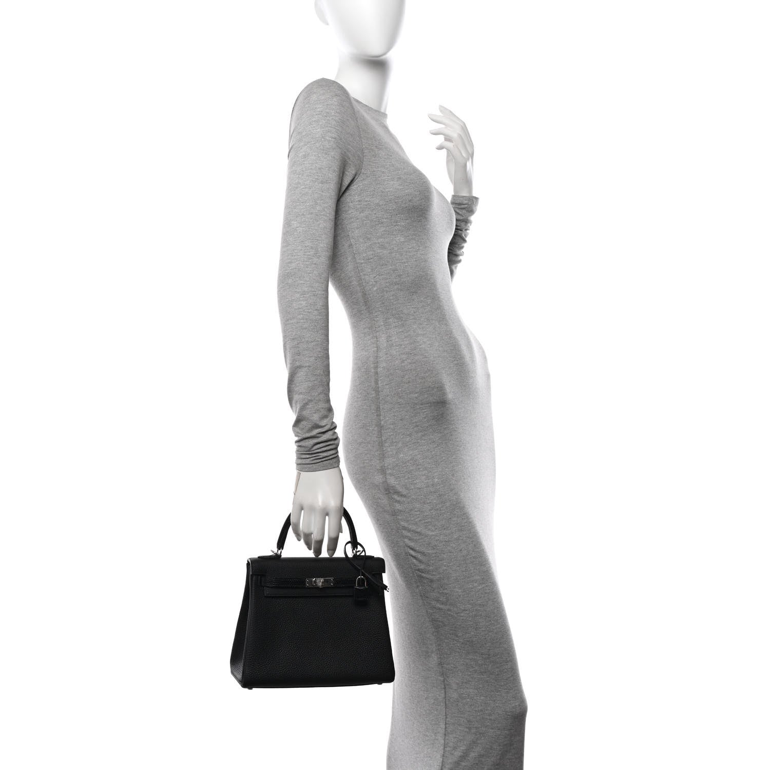 Hermes Togo Lizard Kelly Retourne Touch 25 Black 2 of 11
