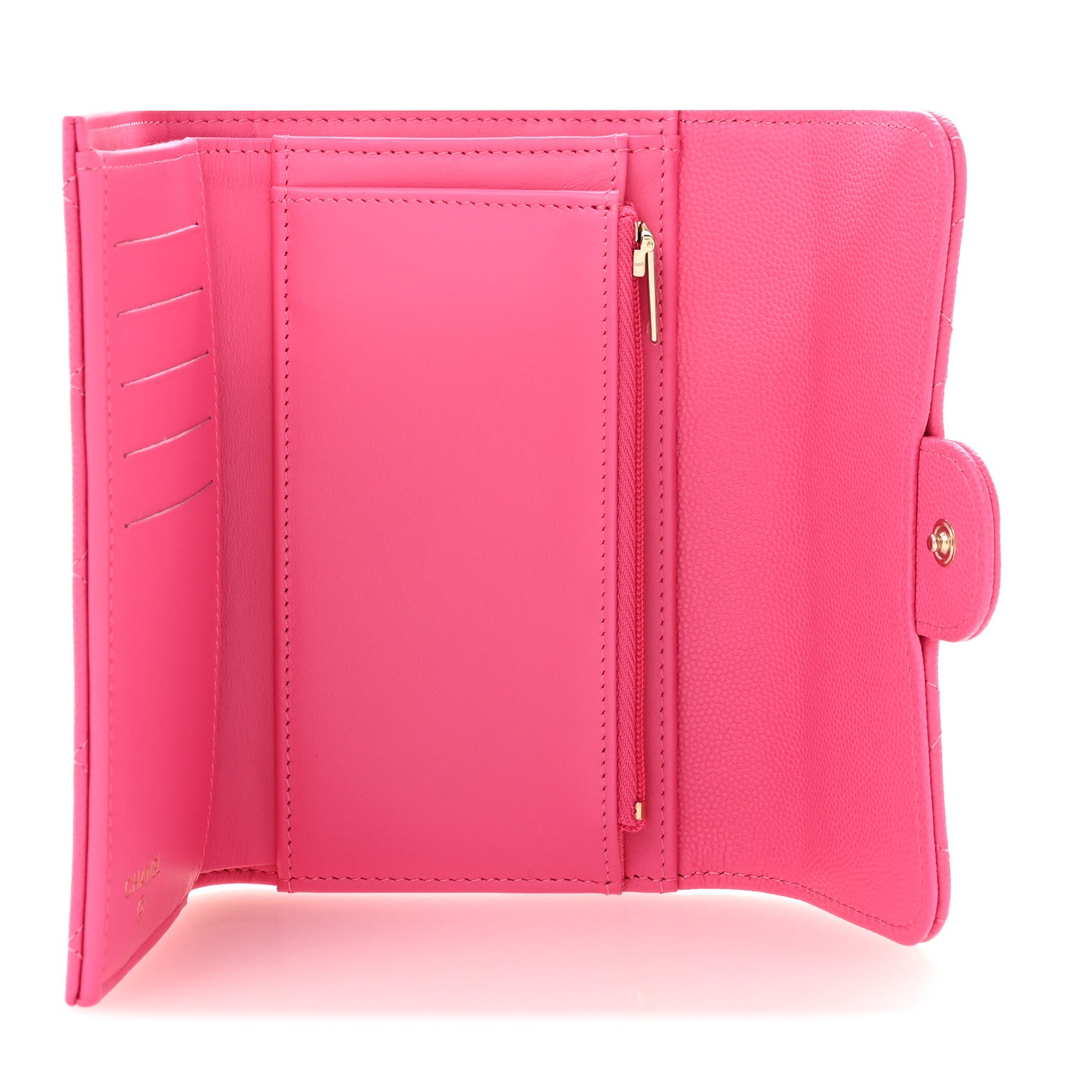 Chanel Caviar Quilted Medium Flap Wallet Pink 5 of 9