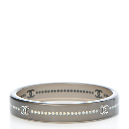 Chanel Resin Crystal CC Bangle Black 3 of 5