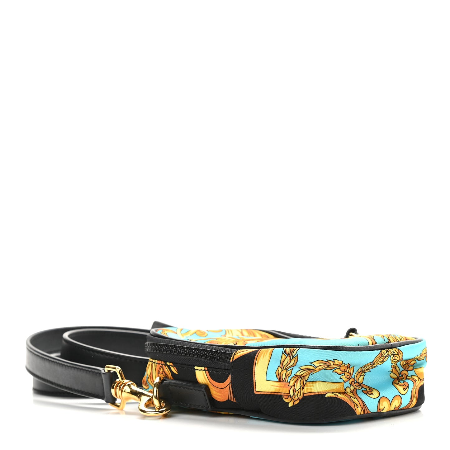 Nylon Baroque Print Small Crossbody Bag Black