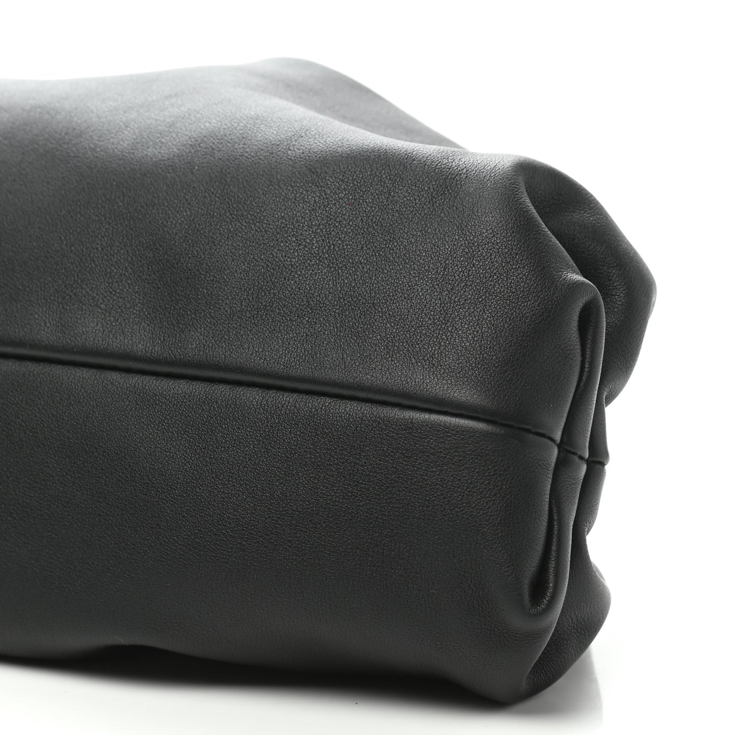 Smooth Butter Calf The Pouch Oversized Clutch Black