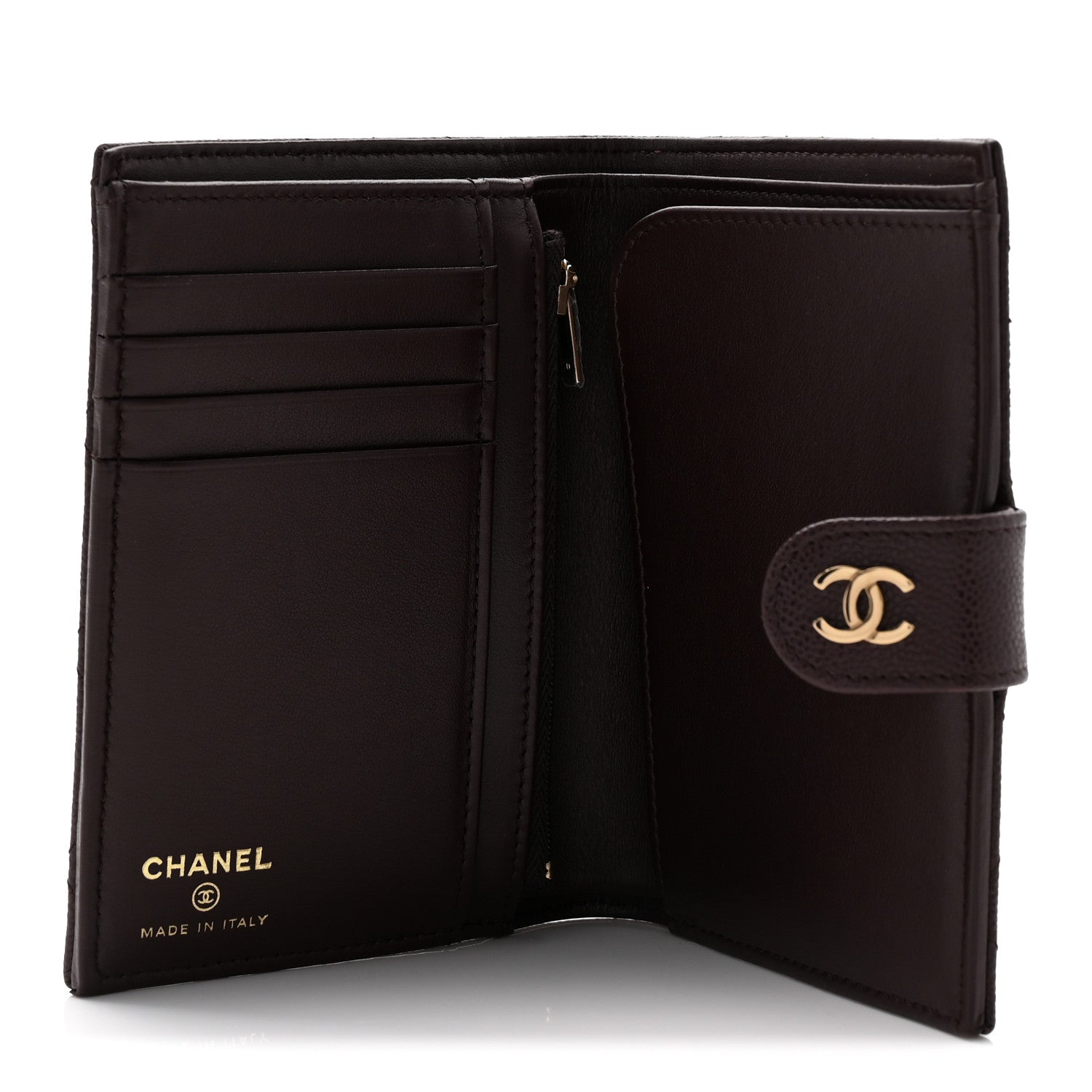 Chanel Caviar Quilted Passport Holder Dark Brown 5 of 9