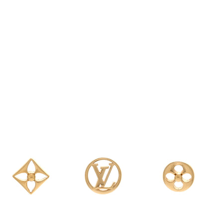 Louis Vuitton Metal Crazy In Lock Earrings Set Gold 1 of 5
