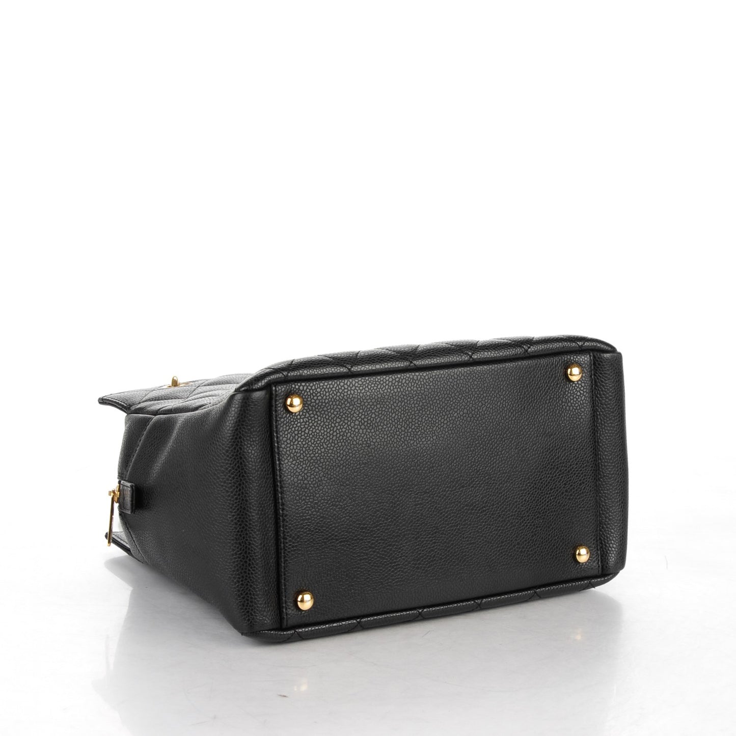Caviar Quilted Petit Timeless Tote PTT Black