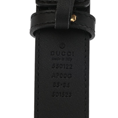 Gucci Calfskin Zumi 30mm Belt 85 34 Black 3 of 5