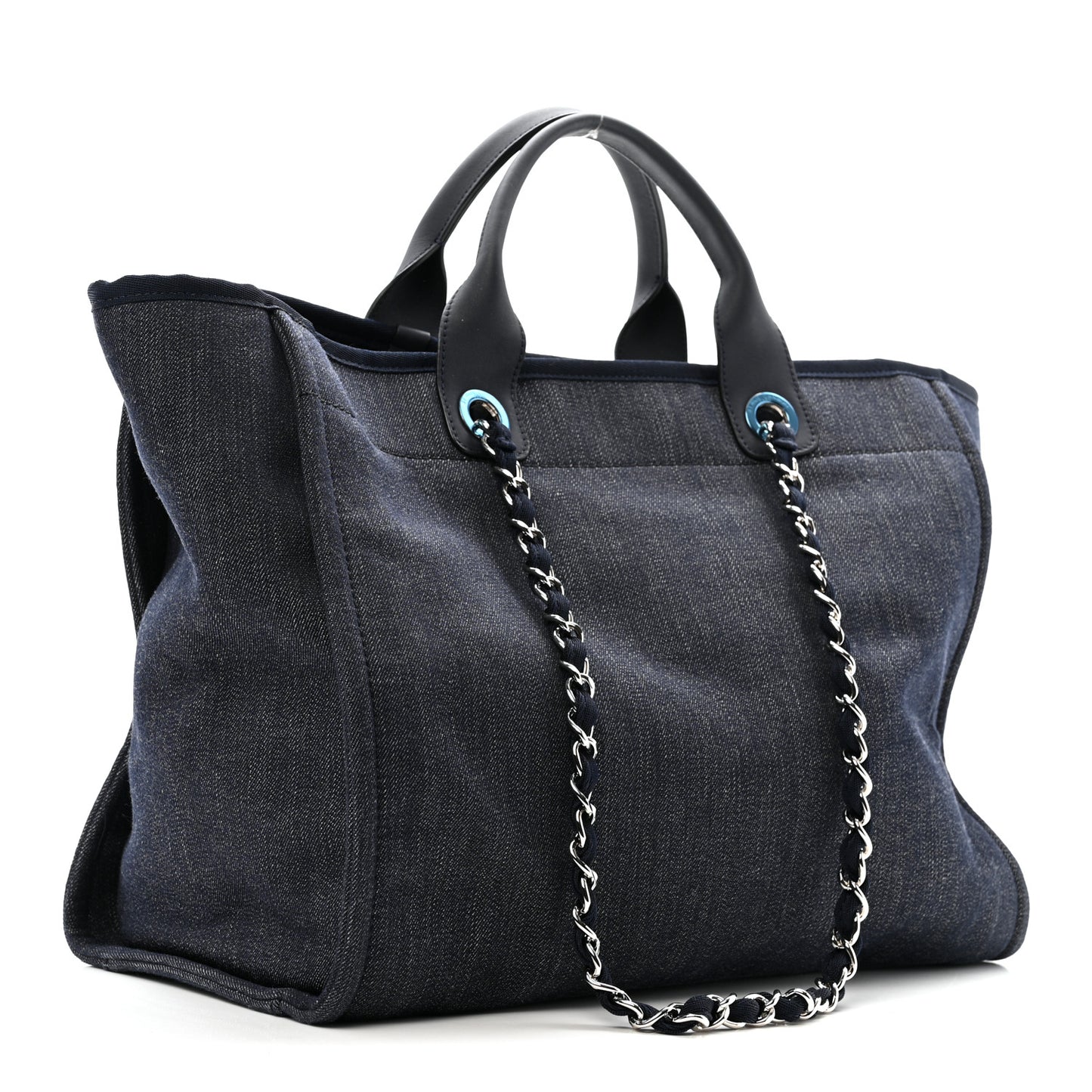 Denim Large Deauville Tote Dark Blue