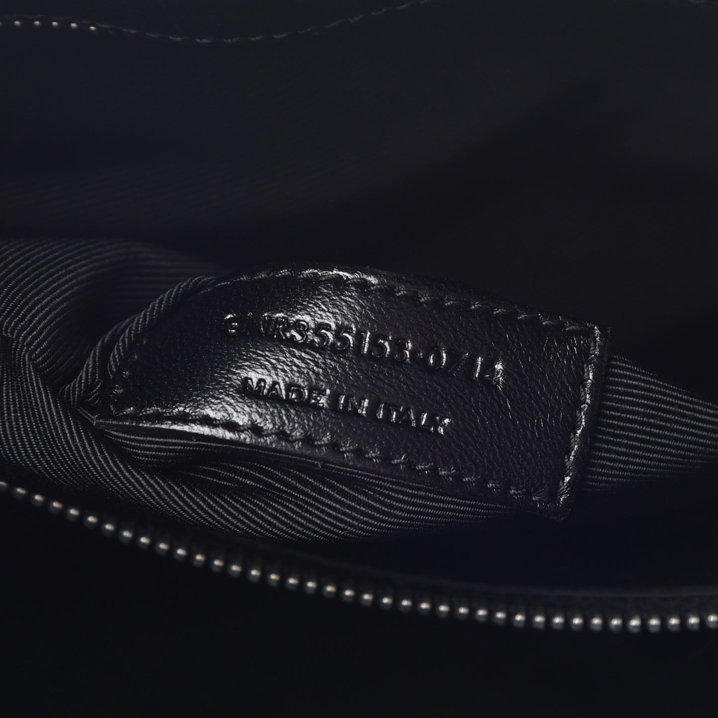Calfskin Crocodile Embossed Small Sac de Jour Black