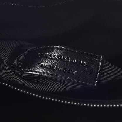 Saint Laurent Calfskin Crocodile Embossed Small Sac de Jour Black 11 of 11