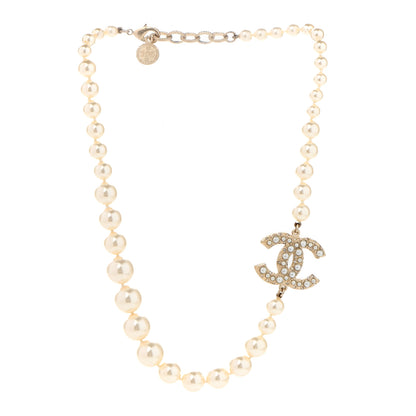 Chanel Pearl CC 100th Anniversary Necklace Light Gold 3 of 6