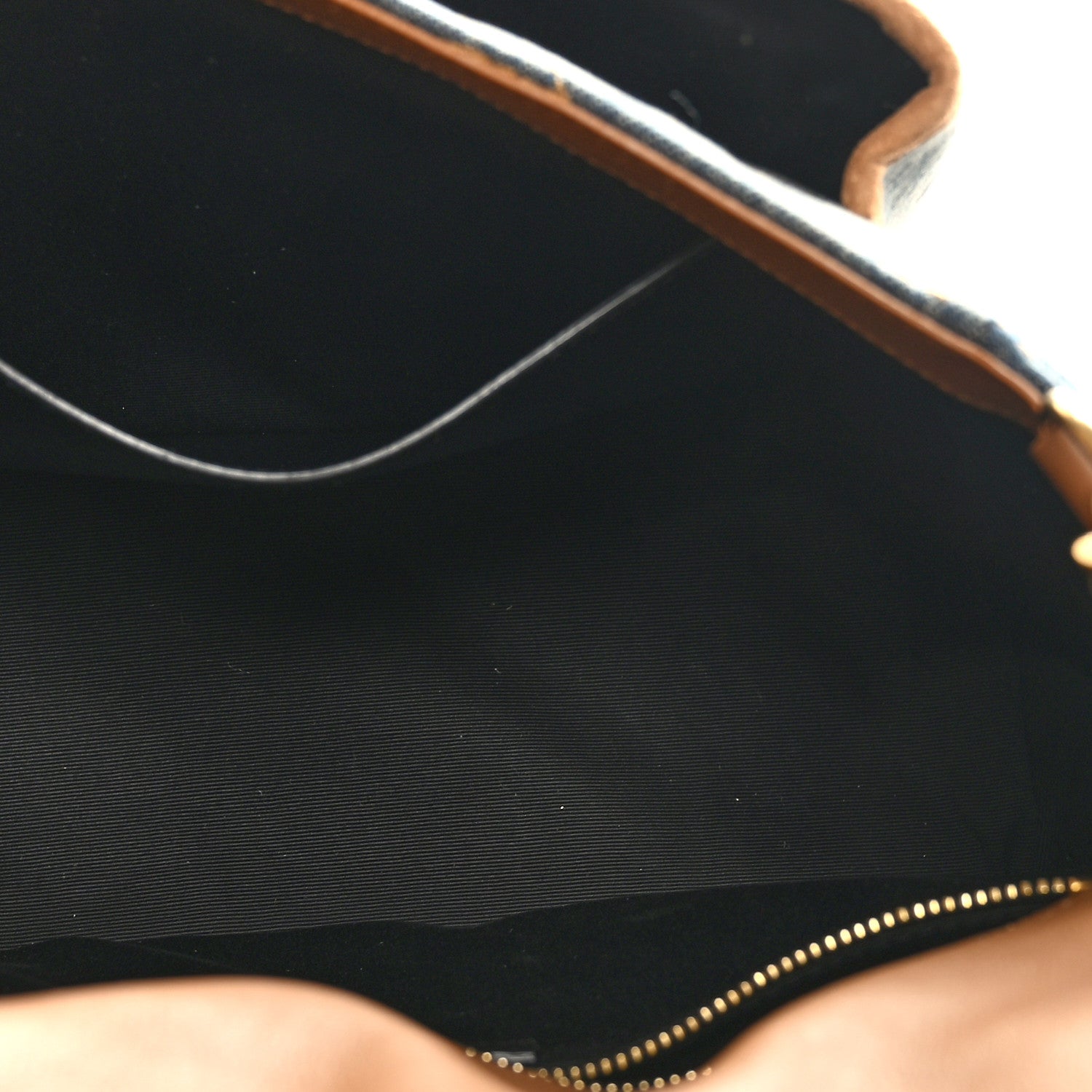 Saint Laurent Denim Suede Monogram Medium Niki Chain Satchel Blue Cinnamon 4 of 8