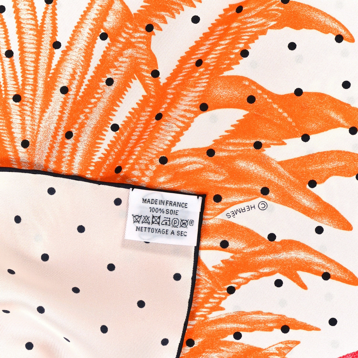 Hermes Silk Twill Plumets Et Panaches Scarf 90 White Vert Multicolor 3 of 4