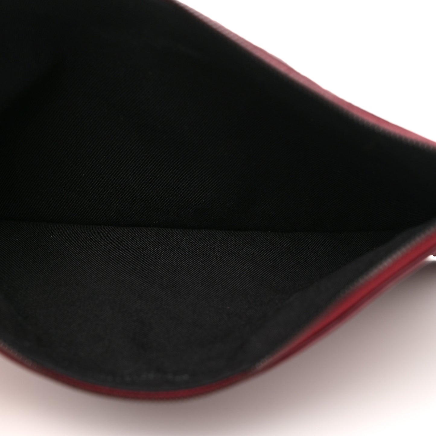 Nappa Intrecciato Wristlet Zip Pouch Bordeaux